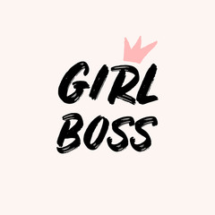 Girl Boss Typographic Design