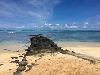 mont choisy strand auf der Insel mauritius im Indischen Ozean