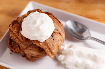 Bread Pudding at a Small Cafe