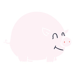 quirky hand drawn cartoon pig
