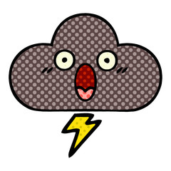 comic book style cartoon storm cloud