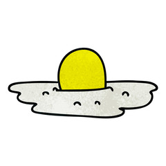 quirky hand drawn cartoon fried egg