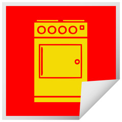 square peeling sticker cartoon oven and cooker