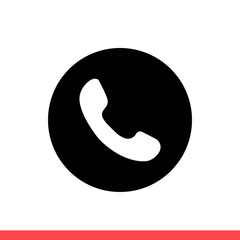 Phone vector icon, call talk symbol. Simple, flat design for web or mobile app