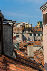 Italy, Venice, an old brick building