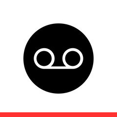 Voicemail vector icon, talk record symbol. Simple, flat design for web or mobile app