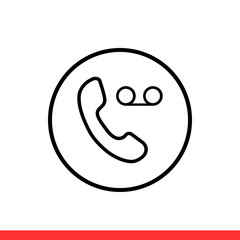 Voicemail vector icon, talk record symbol. Simple, flat design for web or mobile app
