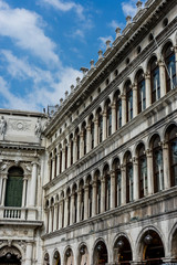 Fototapeta na wymiar Italy, Venice, Piazza San Marco, LOW ANGLE VIEW OF HISTORICAL BUILDING AGAINST SKY