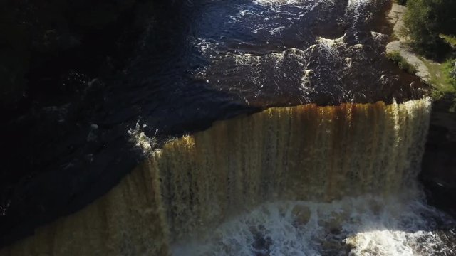 Tahquamenon Falls in Paradise, Michigan, aerial
