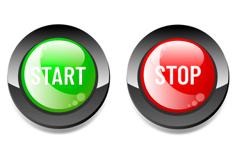 Start button. Stop button.