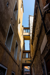 Fototapeta na wymiar Italy, Venice, a view of the side of a building