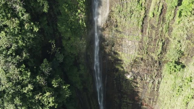 Aerial, Waimoku Falls at Haleakala National Park, Hawaii