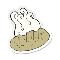 sticker of a cartoon bread