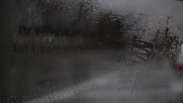 Misted window in the car