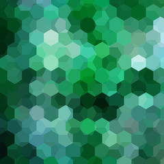 Abstract background consisting of green hexagons. Geometric design for business presentations or web template banner flyer. Vector illustration