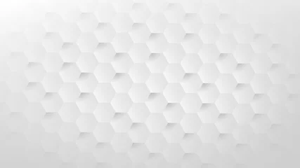 Foto op Plexiglas abstracte achtergrond met zeshoeken, behang 3d, textuurveelhoeken © jorge
