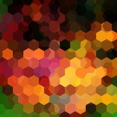 Fototapeta na wymiar Abstract hexagons vector background. Colorful geometric vector illustration. Creative design template. Brown, yellow, orange colors.