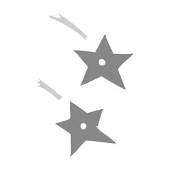 cartoon doodle of ninja throwing stars