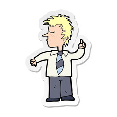 sticker of a cartoon man making his point