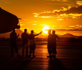 People at sunset