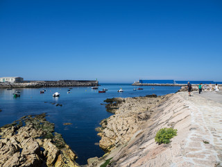 Obraz premium Paisaje marítimo en el pueblo de A Guarda, en Galicia, verano de 2018