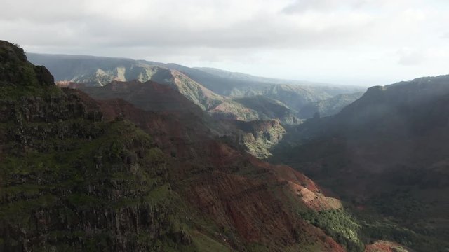 Wamiea Canyon State Park in Hawaii, aerial view