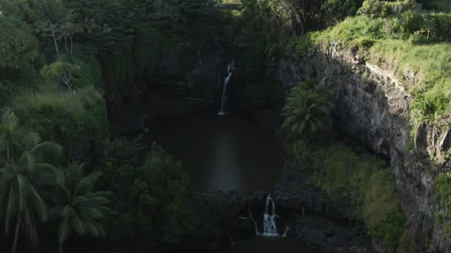 Seven Sacred Pools in Hana, Hawaii, aerial