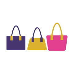 Fashion women bags isolated