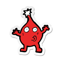 sticker of a cartoon funny christmas character