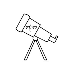 line drawing cartoon telescope