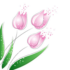 Spring flowers background
