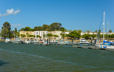 Fototapeta na wymiar View of the Ayamonte marina, Huelva, Andalusia, Spain