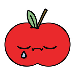 cute cartoon red apple