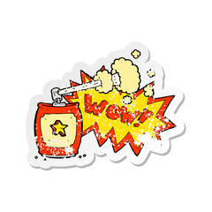retro distressed sticker of a amazing spray