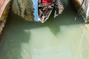 Italy, Venice, HIGH ANGLE VIEW OF REFLECTION IN WATER