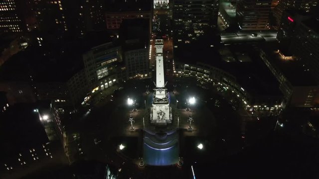Aerial, Soliders' and Sailors' Monument in Indianapolis, Indiana
