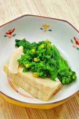 菜の花と筍のお浸し