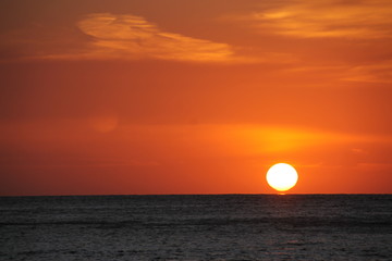 sunset ocean orange black romantik