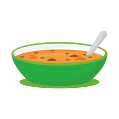 Soup of bowl vector illustration isolated on white background