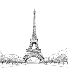 The Eiffel Tower vector