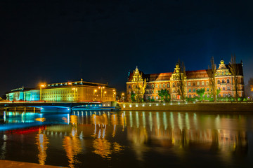 Wrocław, City, night