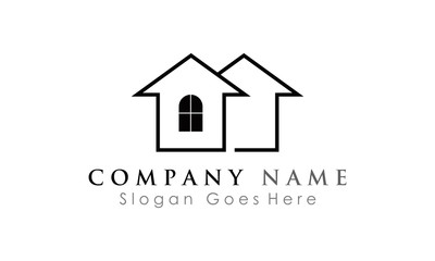 home lineart logo design