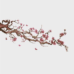 Sakura tree in blossom vector