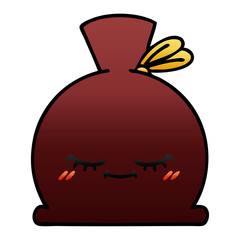 gradient shaded cartoon sack
