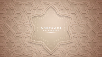 Abstract ornament background with 3D style.