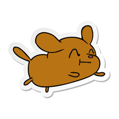 sticker cartoon kawaii of a cute dog