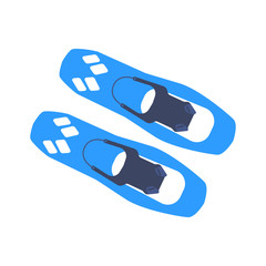 Snowshoes. Snowshoes logo. Winter. Vector illustration. EPS 10.