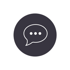 Chat Icon in trendy flat style isolated on grey background. Speech bubble symbol for your web site design, logo, app, UI. Vector illustration, EPS10.