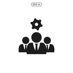 Professional services icon with settings sign. Professional services icon and customize, setup, manage, process symbol. Vector icon