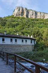 Fototapeta na wymiar DRYANOVO MONASTERY, BULGARIA - JULY 6, 2018: Nineteenth century Dryanovo Monastery St. Archangel Michael, Gabrovo region, Bulgaria